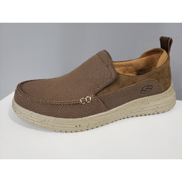 NEW Skechers Mens‎ Proven Renco Loafer SIZE 8 Slip On Brown Dress Shoe Casual - Picture 3 of 8